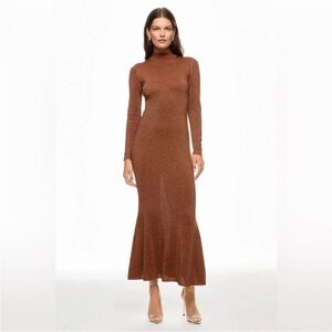 Ronny Kobo X RTR Sheer Metallic Dress Size: M